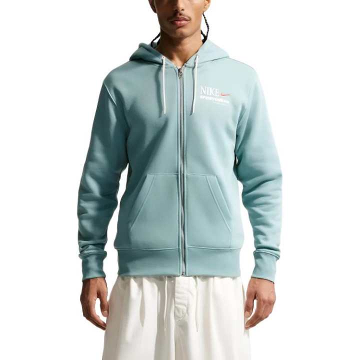 Nike Nike Sweatshirts Men's Light Gray Blue Hooded Non Detachable Moderate