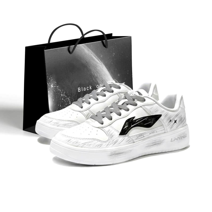 Li-Ning Li Ning Floating Boat Skateboard Shoes Unisex Low Top Black White Gray