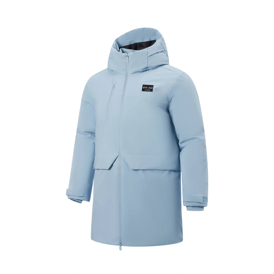 Li-Ning Li Ning Down Jackets Men's Soft Matte Blue Hooded Non Detachable Moderate