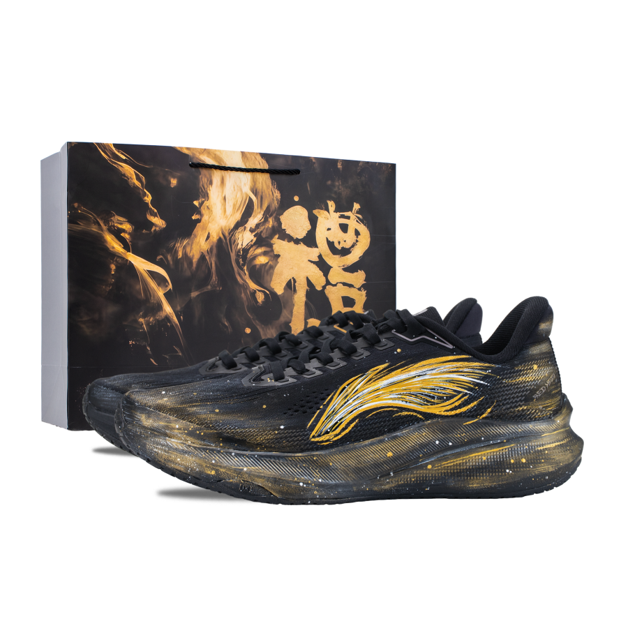 Li-Ning Li Ning Red Hare 9 Running Shoes Men's Low Top Black/Gold