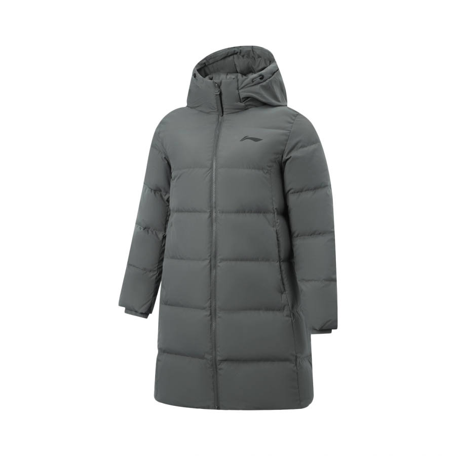 Li-Ning Li Ning Down Jackets Men's Coal Smoke Gray Hooded Non Detachable Moderate