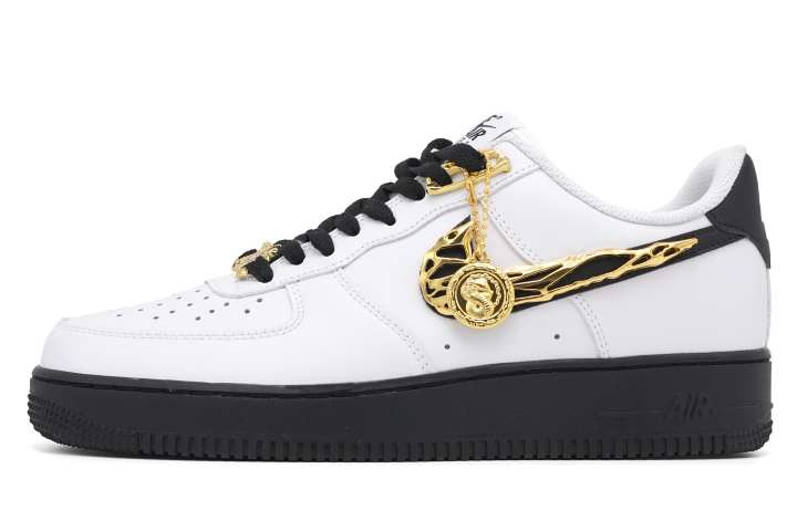 Nike Nike Air Force 1 Skateboard Shoes Unisex Low Top Gold/White