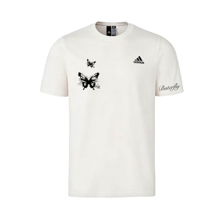 Adidas Adidas MUST HAVES T Shirts Unisex Ecru Crew Neck Moderate