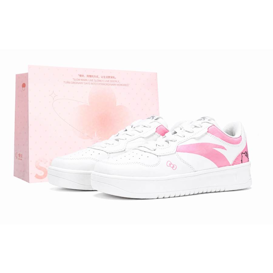 ANTA Skateboard Shoes Women's Low Top Pink