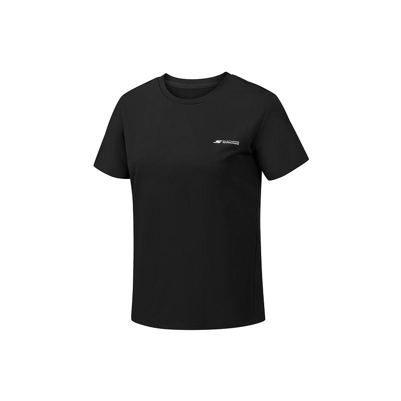 Skechers Basic Sports Collection T Shirts Women's Carbon Black 0018 Crew Neck