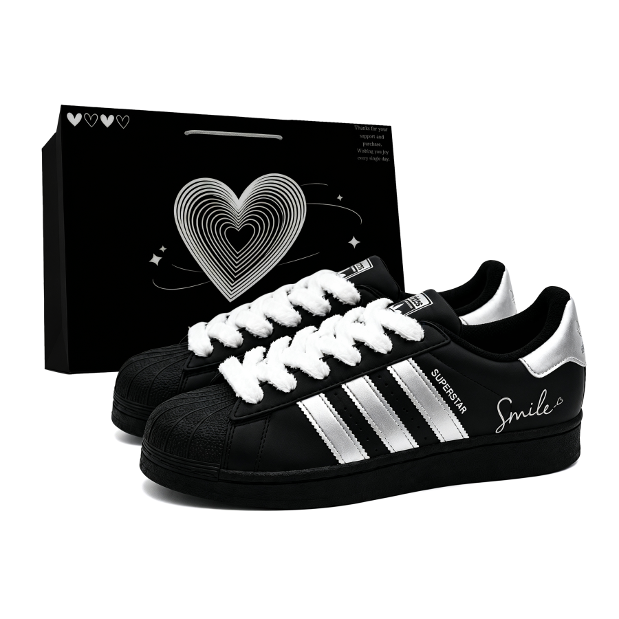 Adidas Originals Superstar 2 Skateboard Shoes Unisex Low Top Black