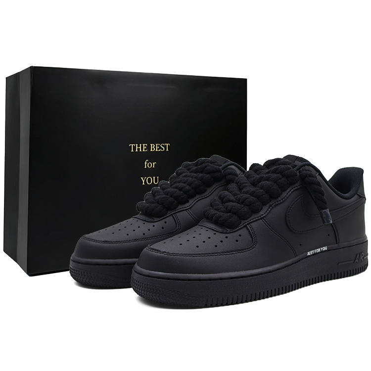 Nike Nike Air Force 1 Abrasion Resistant Low top Skateboard Shoes Unisex Black