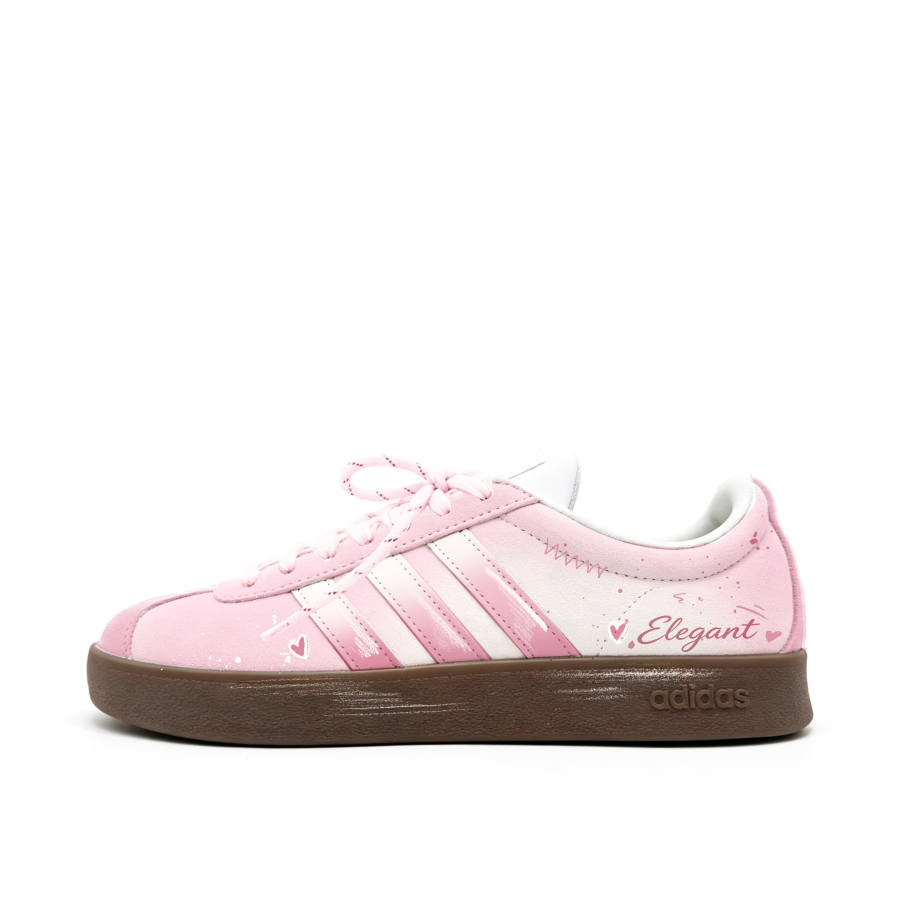 Adidas Adidas VL COURT 2.0 Skateboard Shoes Unisex Low Top Pink