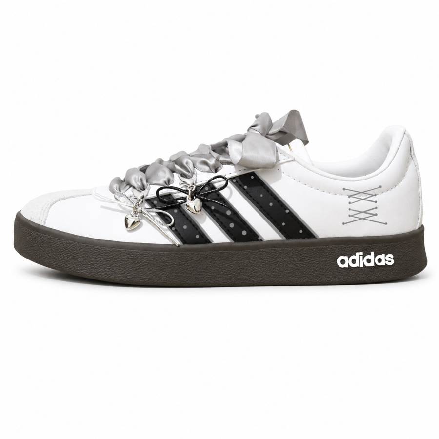 Adidas Adidas Vl Court Classic Skateboard Shoes Unisex Low Top White/Black