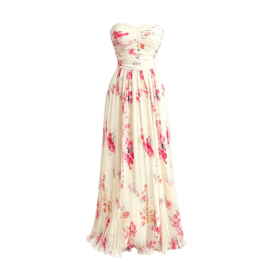 TUSHIFEI Sleeveless Dresses Women's Image Color Strapless Top Moderate Long Skirt Fishtail Dress
