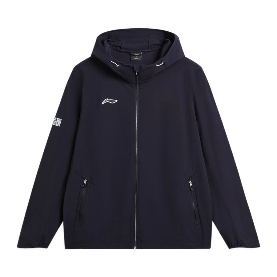 Li-Ning Li Ning Qingmu Jackets Men's Deep Blue Hooded Non Detachable Moderate Straight Fit