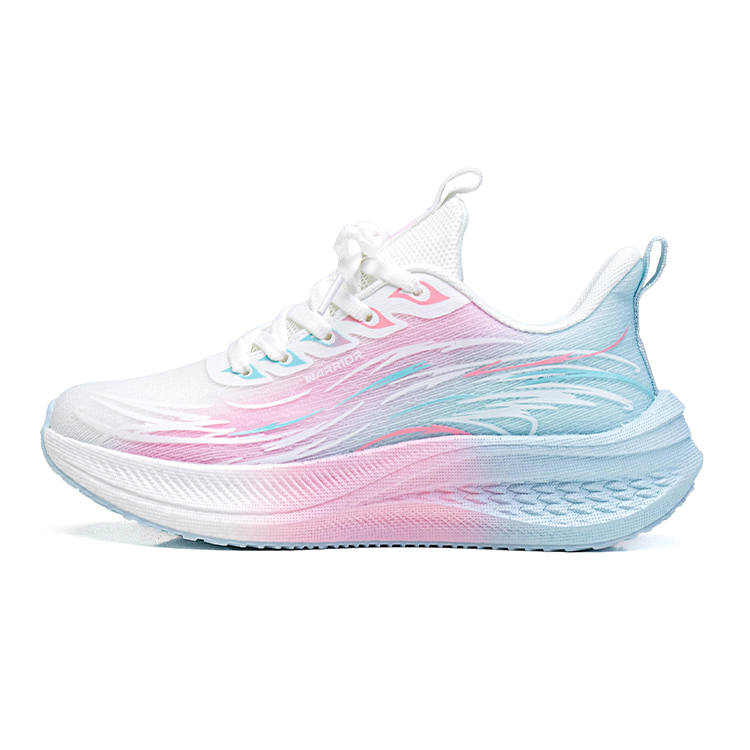 WARRIOR Running Shoes Women's Low Top Pink Green White