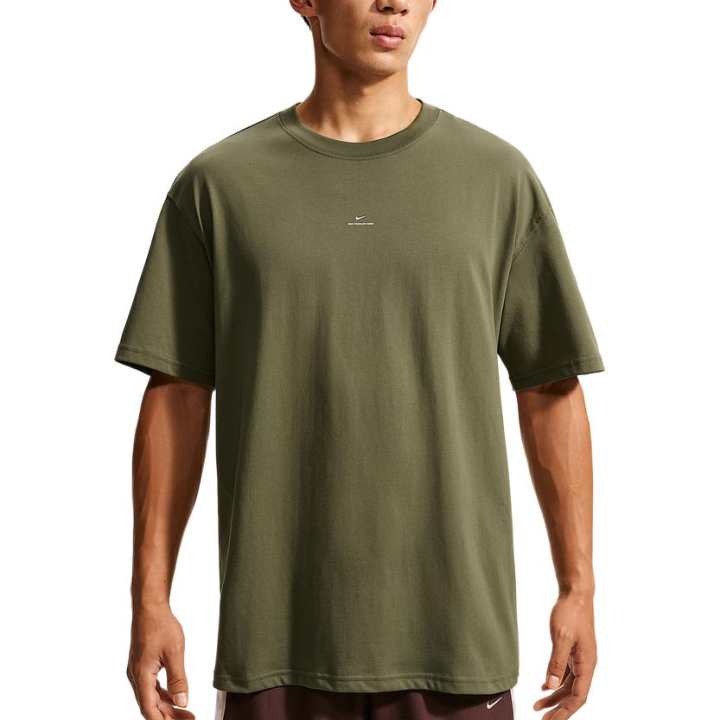 Nike Nike T Shirts Men's Olive Green Crew Neck Moderate