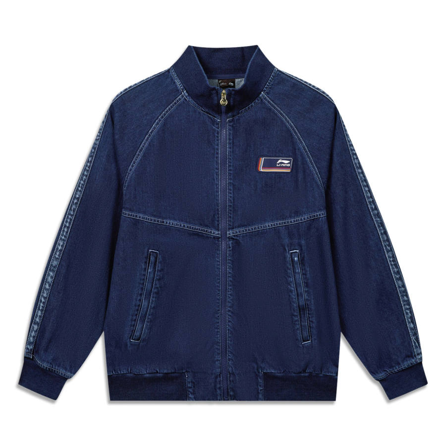 Li-Ning Li Ning Sports Life Collection Denim Jackets Men's Denim Blue Stand Collar Moderate