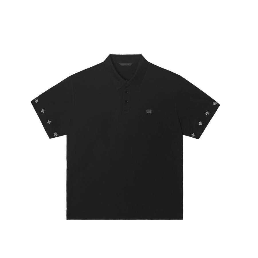 KOLON SPORT Polo Shirts Men's Black/Blk Polo Collar Moderate Other