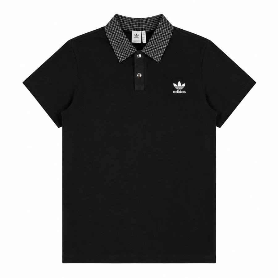 Adidas Originals T Shirts Unisex Black Crew Neck Moderate Straight Fit