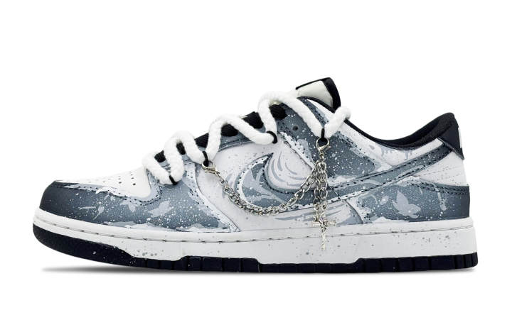 Nike Nike Dunk Skateboard Shoes Unisex Low Top Black, Gray, White & Multicolor