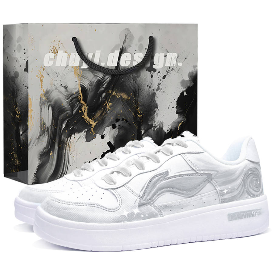 Li-Ning Li Ning Floating Boat Skateboard Shoes Men's Low Top White/Gray