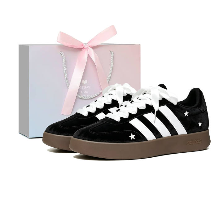 Adidas Adidas BARREDA Skateboard Shoes Women's Low Top Black, White, Brown & Multicolor