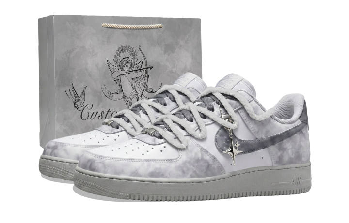 Nike Nike Air Force 1 Skateboard Shoes Unisex Low Top Black/White/Gray