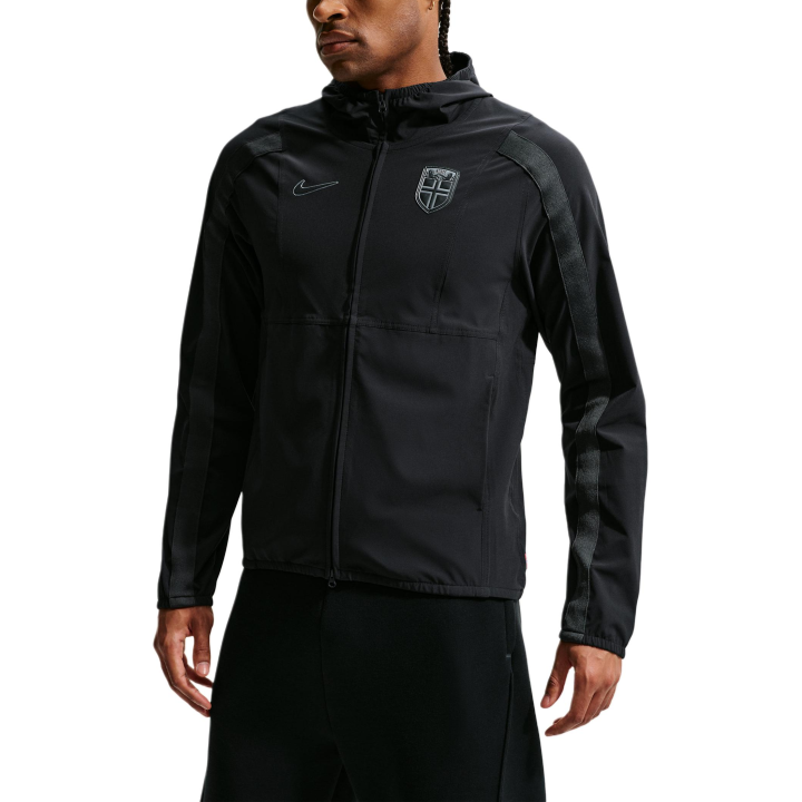 Nike Nike Jackets Men's Black/Charcoal Gray Hooded Non Detachable Moderate Straight Fit
