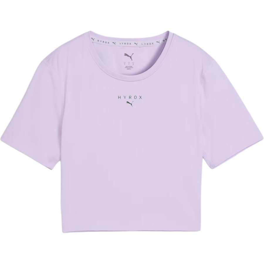 PUMA Quick Dry T Shirts Women's Light Lavender Crew Neck Moderate