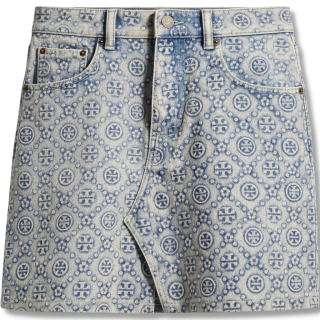 TORY BURCH T Monogram SS26 Denim Short Skirts Women's
