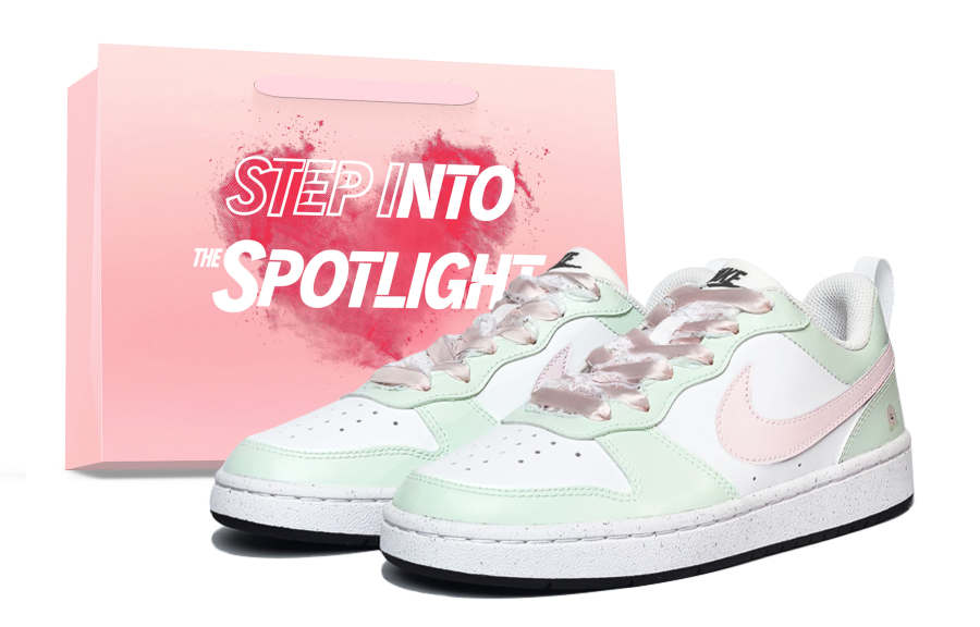 Nike Nike Court Borough Skateboard Shoes Women's Low Top Green/Pink