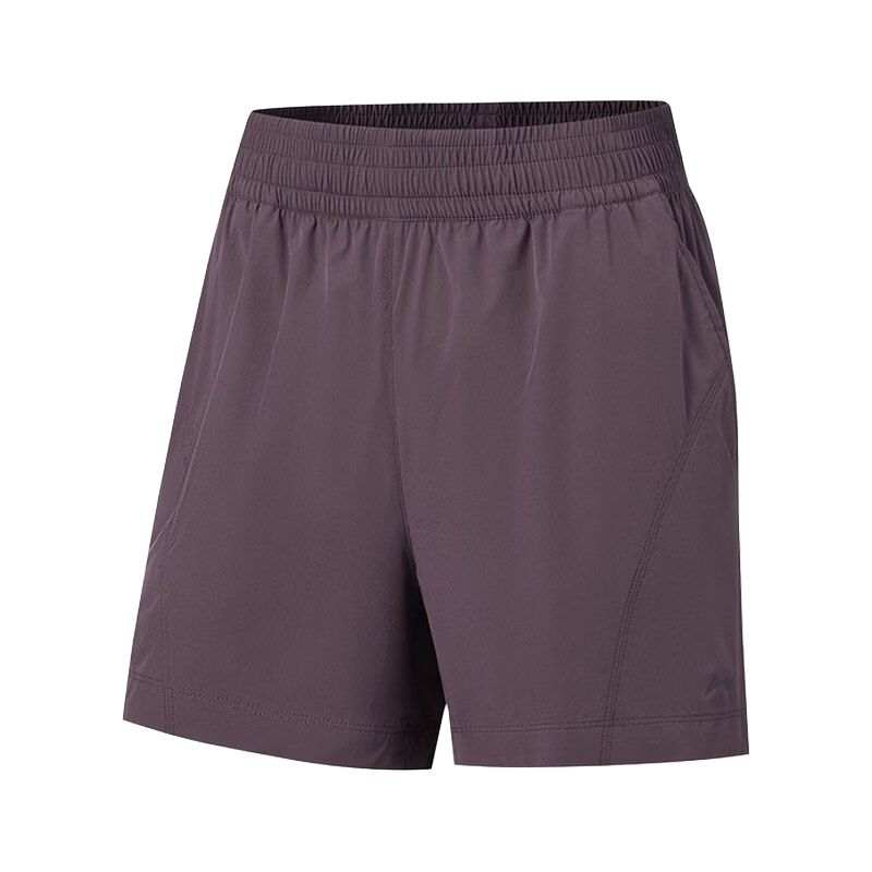 Li-Ning Li Ning Casual Shorts Women's Dark Plum Purple Moderate Straight Fit Pants
