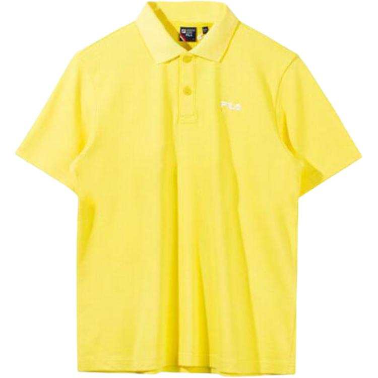 FILA Polo Shirts Men's Yellow Polo Collar Moderate Straight Fit