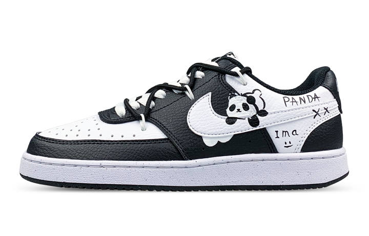 Nike Nike Court Vision Low Skateboard Shoes Unisex Low Top Black/White