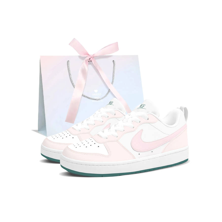 Nike Nike Court Borough 2 Skateboard Shoes Unisex Low Top Pink White
