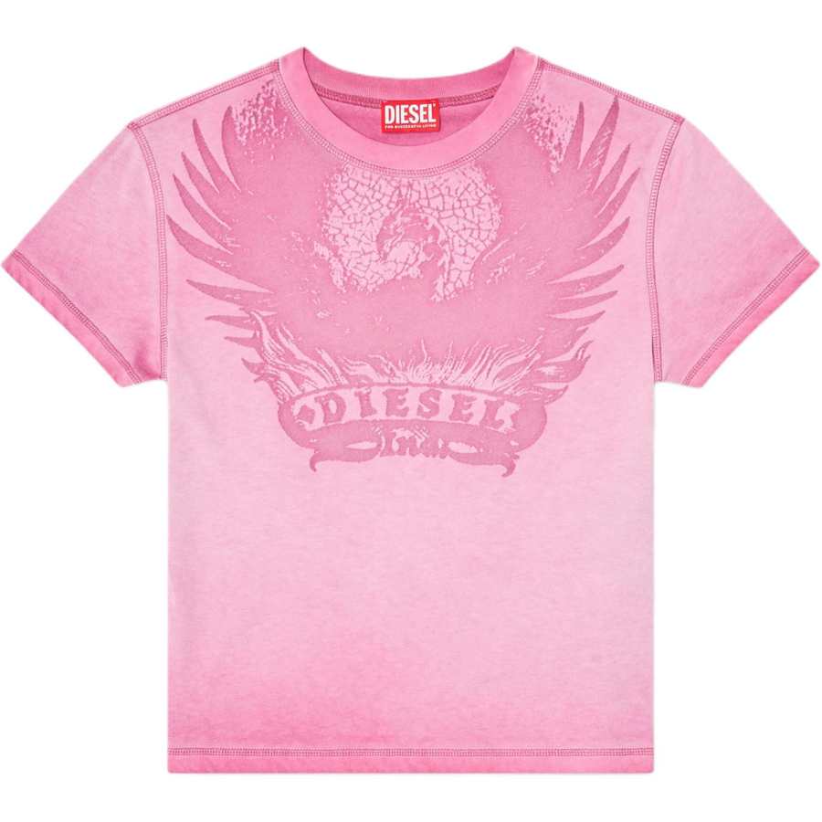 DIESEL T Shirts Women's Pink Crew Neck Moderate