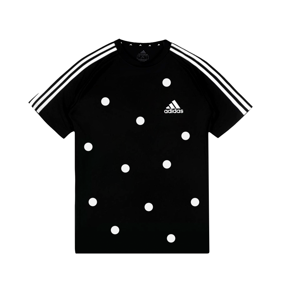 Adidas Adidas 3 Stripes T Shirts Unisex Black Crew Neck Thin