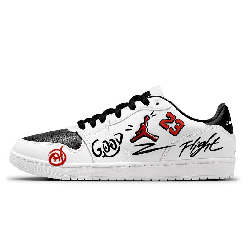Jordan Jordan COURT CONNECT Skateboard Shoes Men's Low Top White/Black/Red