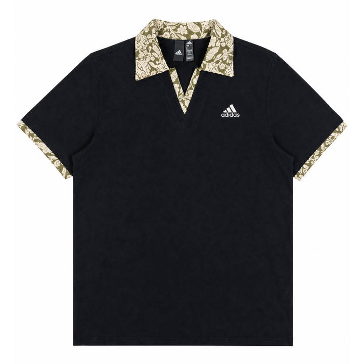 Adidas Adidas MUST HAVES T Shirts Unisex Black Lapel Moderate Straight Fit