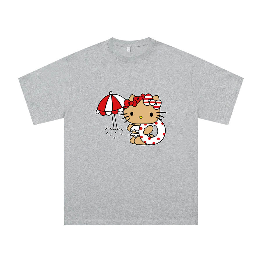 Sanrio X Hello Kitty T Shirts Women's Crew Neck Moderate Straight Fit