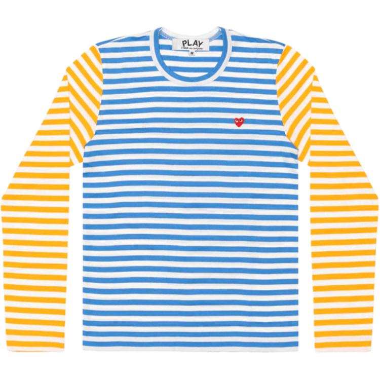 CDG Play CDG Play T Shirts Men's Blue Crew Neck Moderate