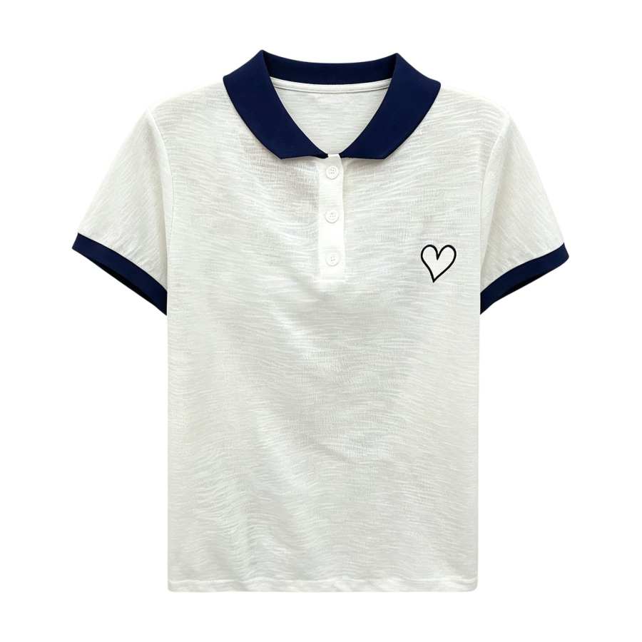 Sugarfunk Polo Shirts Women's Polo Collar Thin Straight Fit