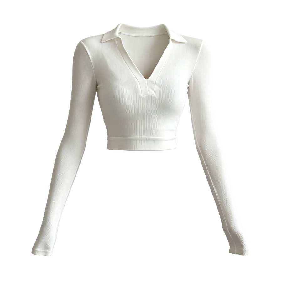 Sugarfunk Fitness Clothing Women's Polo Collar Thin Nipped In Waist