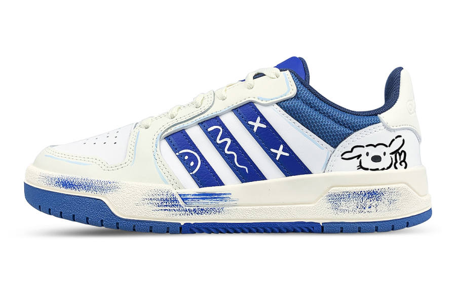 Adidas Neo Entrap Skateboard Shoes Unisex Low Top White/Blue