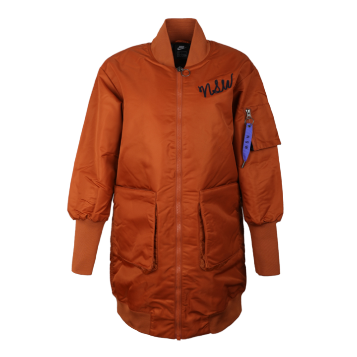 Nike Nike Puffer Jackets Women's Light Brown Stand Collar Moderate