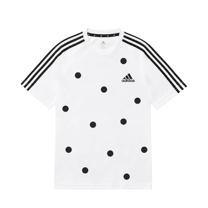 Adidas Adidas T Shirts Unisex White Black Crew Neck Moderate