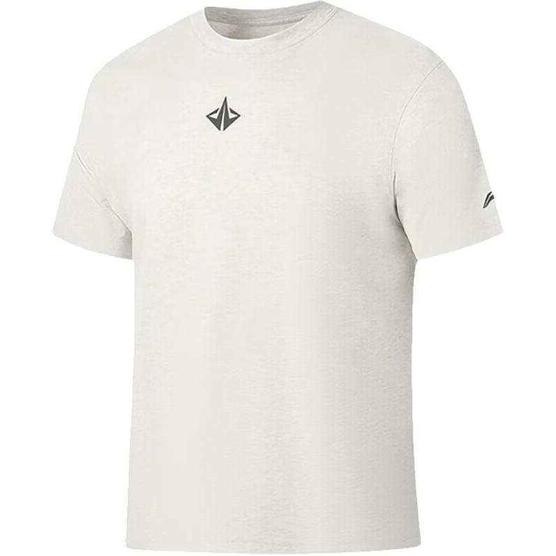 Li-Ning Li Ning Jimmy Butler T Shirts Men's Heather Gray Mist White Crew Neck Moderate Straight Fit