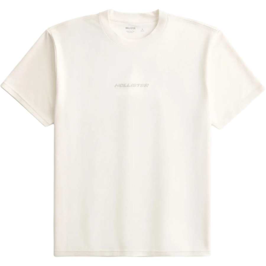 Hollister/ T Shirts Men's White Crew Neck Moderate