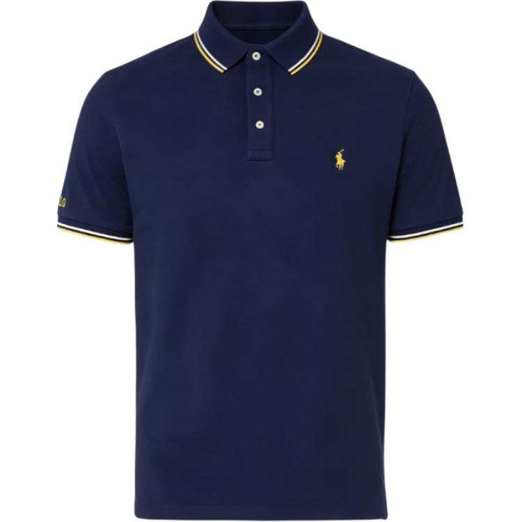 Polo Ralph Lauren Polo Shirts Men's Marine Blue Polo Collar Moderate Other