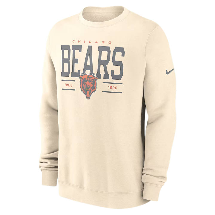Nike Nike NFL Sweatshirts Men's Natural Crew Neck Moderate