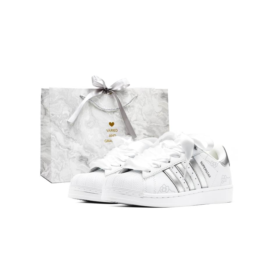 Adidas Originals Superstar 2 Skateboard Shoes Unisex Low Top Silver White