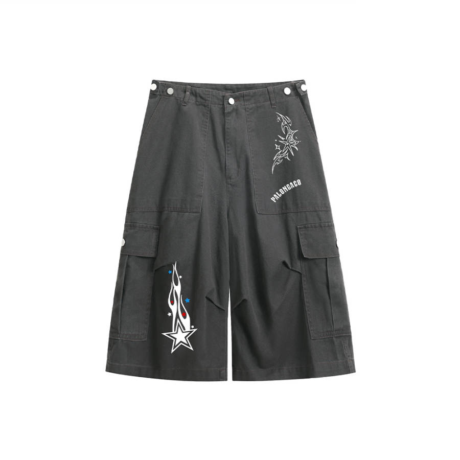 PAL ONGACO Cargo Shorts Unisex Moderate Straight Fit Pants