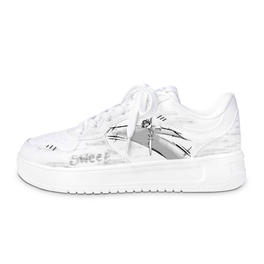 ANTA Easy Skateboard Shoes Men's Low Top White Gray Multicolor